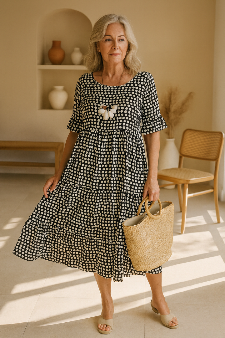 Iris Sand Colour Midi Dress