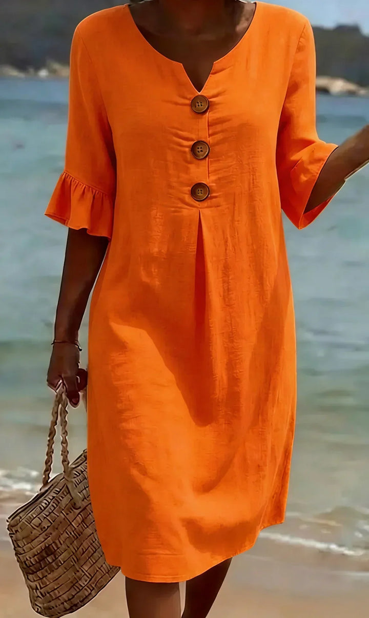 Avira | Summer Dress with Buttons
