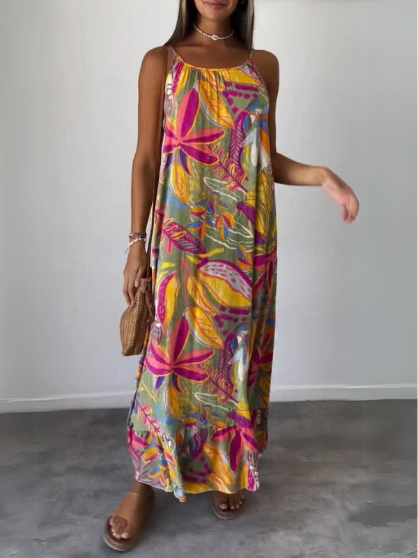 Comfortable Floral Midi Dress