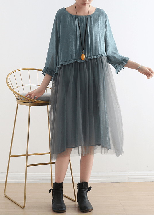 Elegant Maxi Dresses Made of Black Tulle Patchwork Chiffon Summer Dresses - Limited Stock