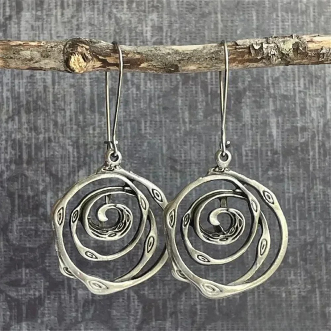 Layla | Labyrinth Silver Hoop Earrings