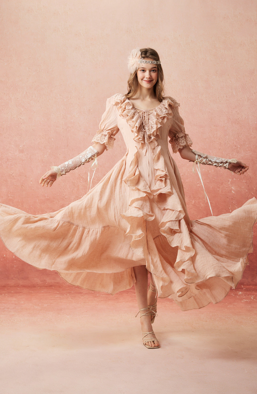 Dewdrops 16 | Maxi Linen Dress Gown