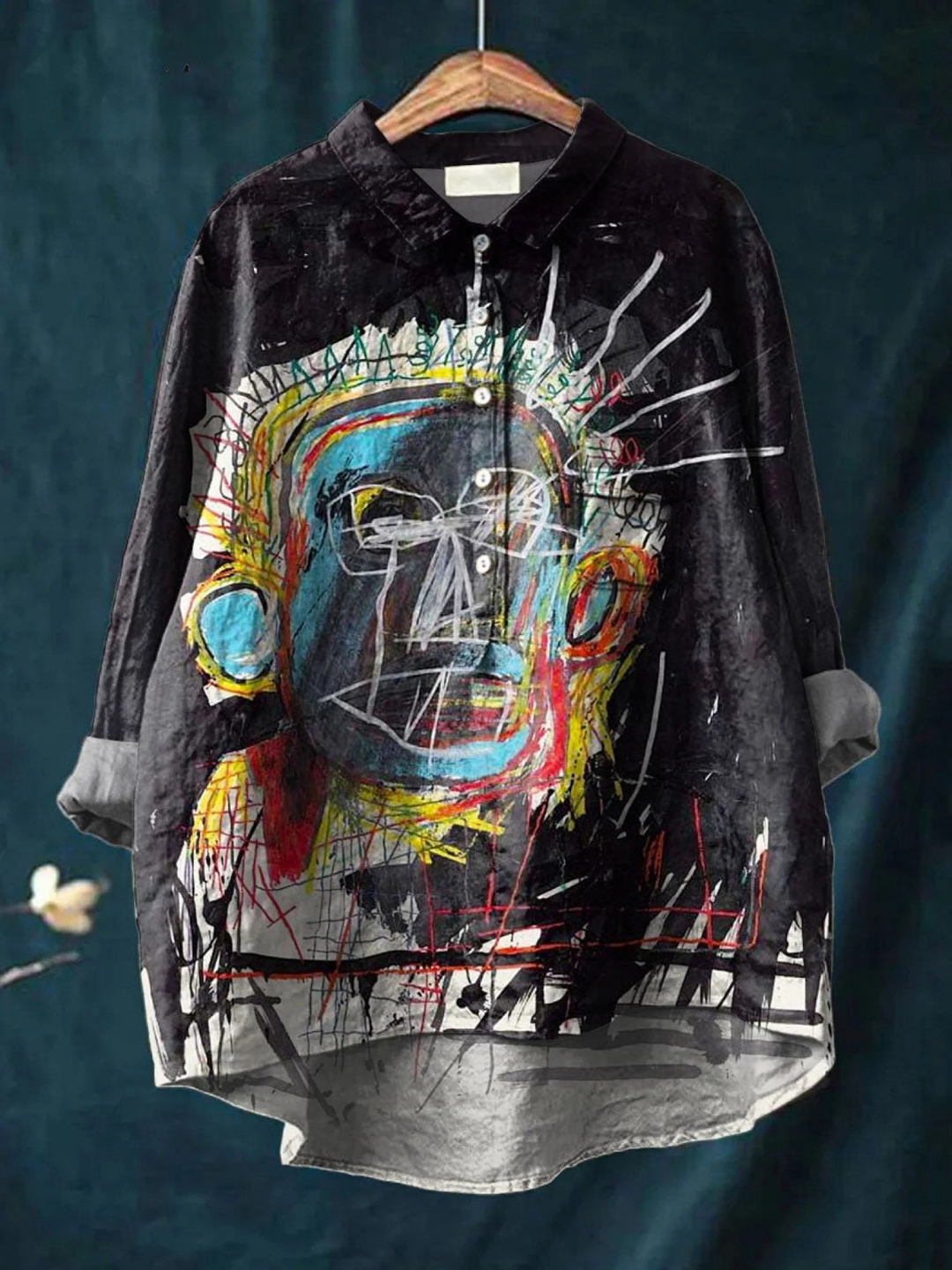 Kylie | Vintage Abstract Figure Painting Art Print Blouse