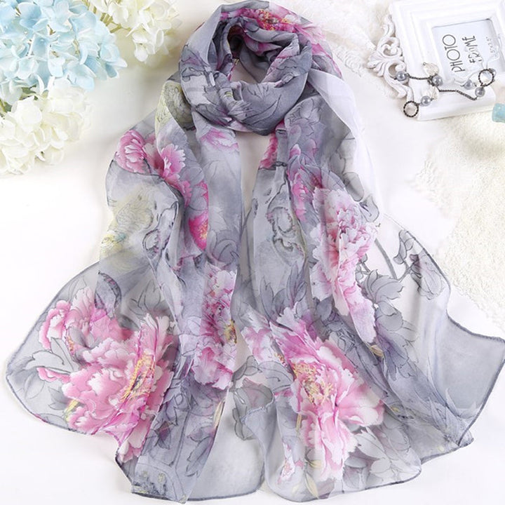 Winter | Vintage Floral Print Scarf