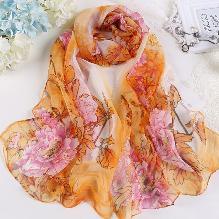 Winter | Vintage Floral Print Scarf