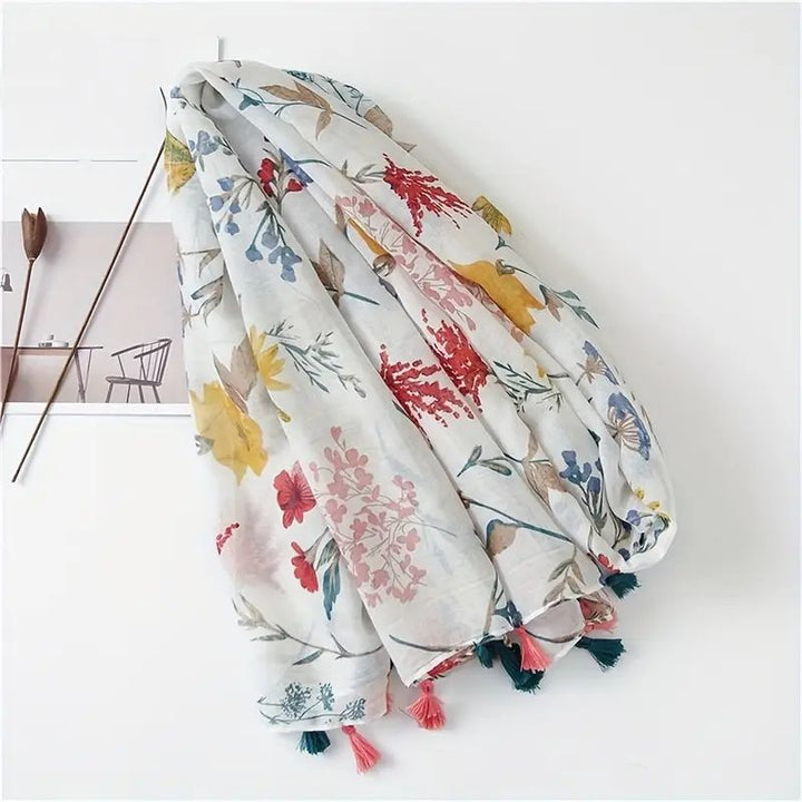 Nora | Vintage Floral Print Scarf