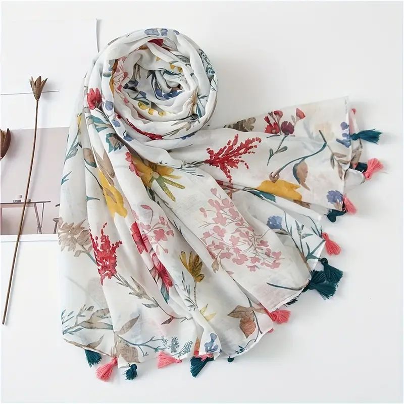 Nora | Vintage Floral Print Scarf