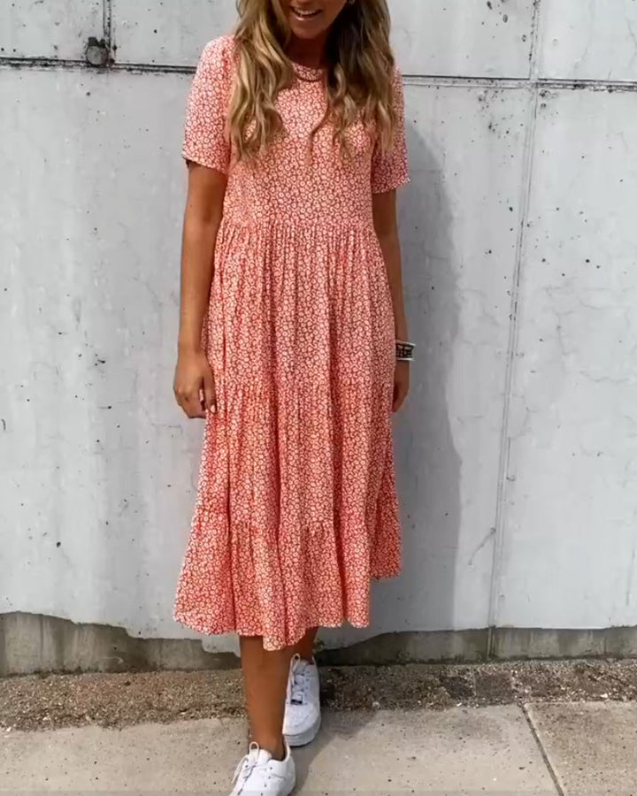 Floral Short Sleeve Dress