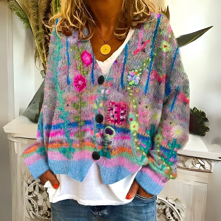 Emma Bohemian Floral Cardigan