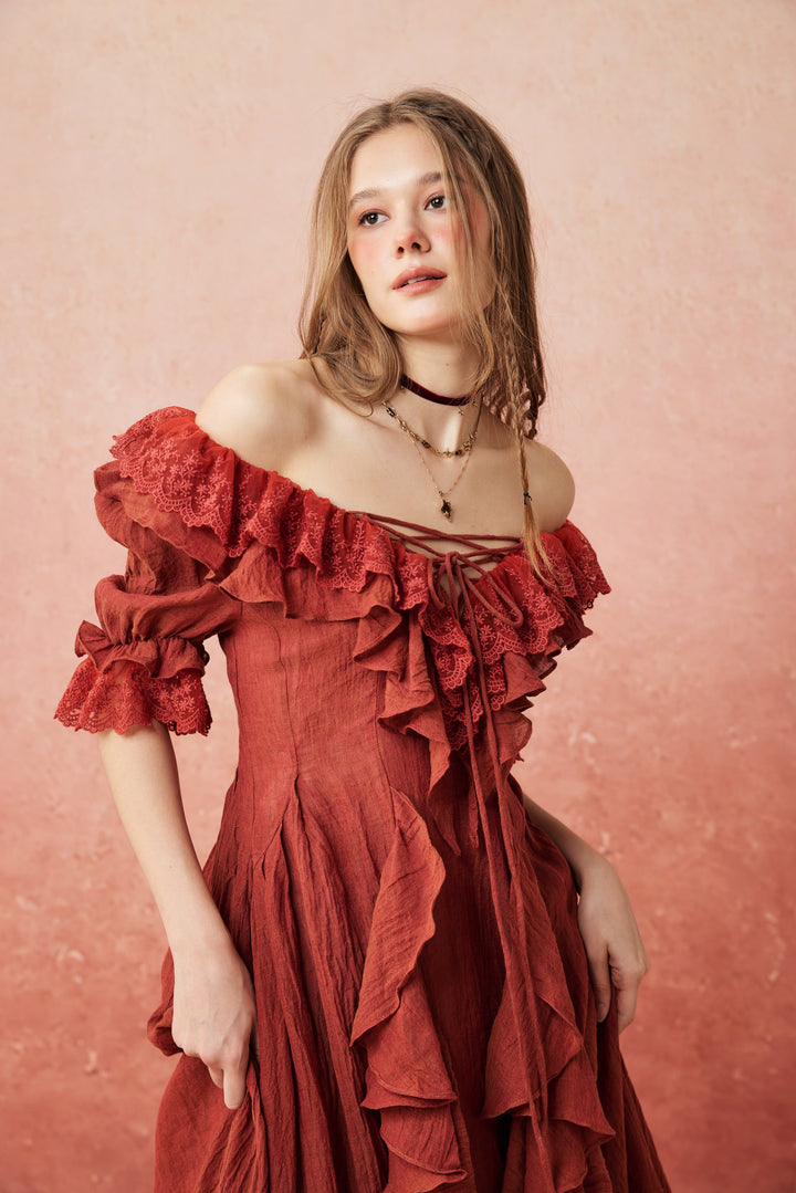 Dewdrops 16 | Maxi Linen Dress Gown