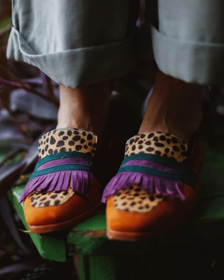 Lena | Fringe Animal Print Loafer