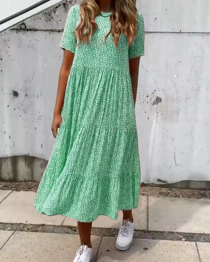 Floral Short Sleeve Dress