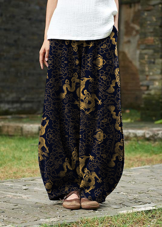 2021 Ramie-Wildhosen-Yogahose für Damen aus Baumwolle und Leinen im chinesischen Stil