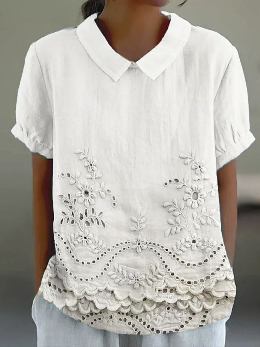Lily Floral Embroidered Shirt