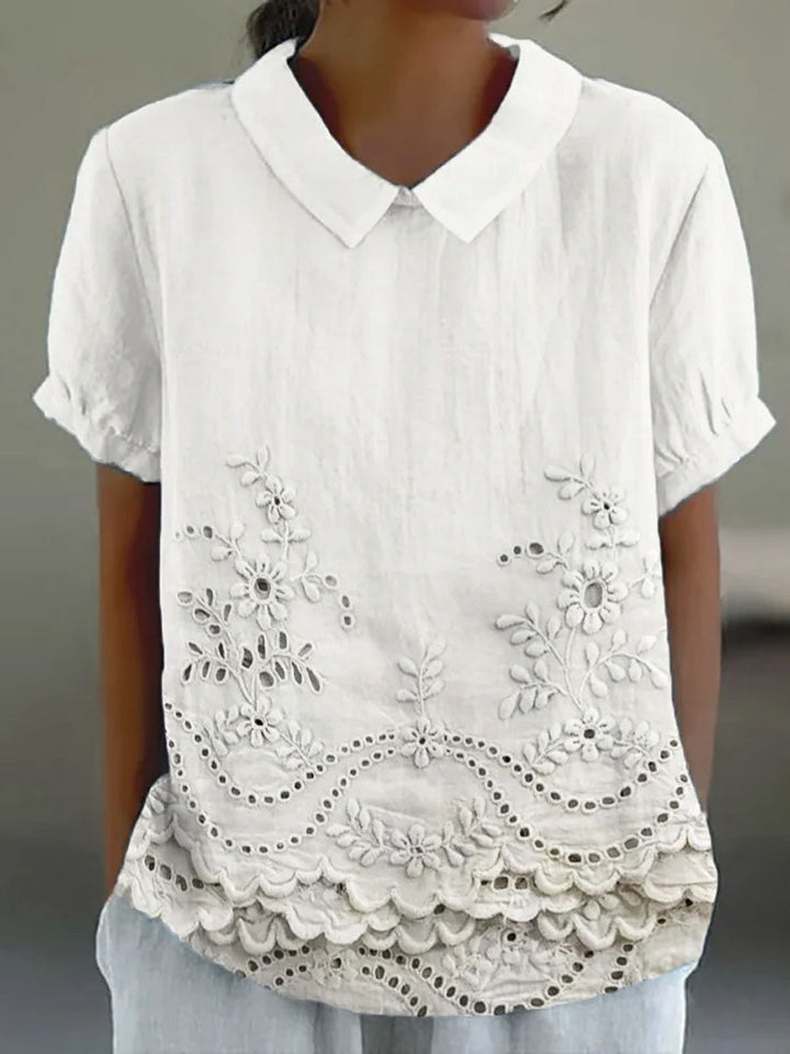 Lily Floral Embroidered Shirt