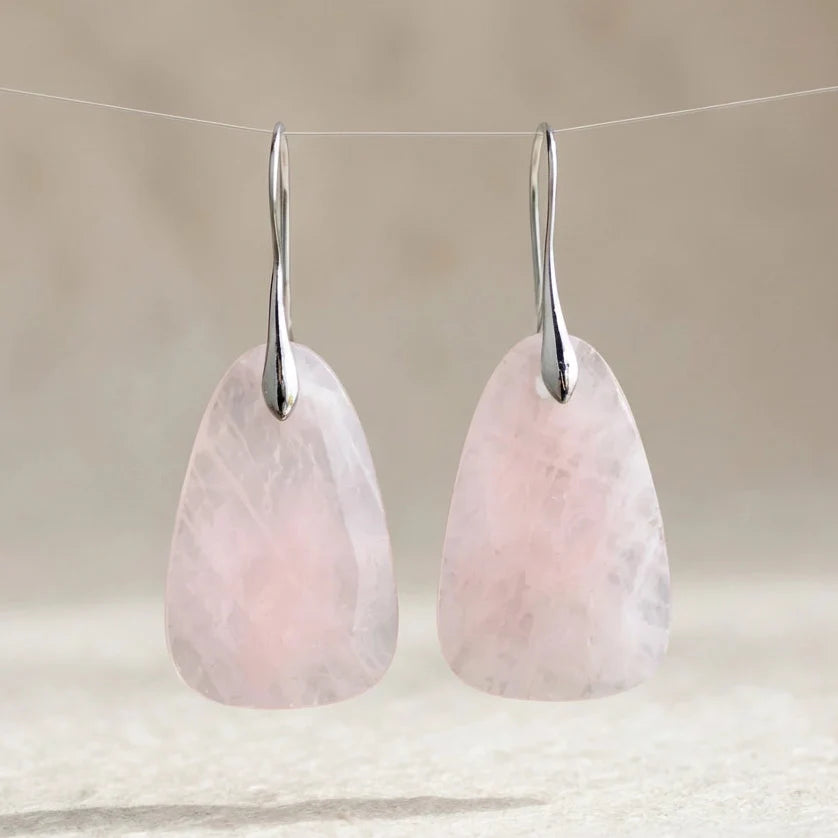 Olive | Loving Rose Quartz Earrings