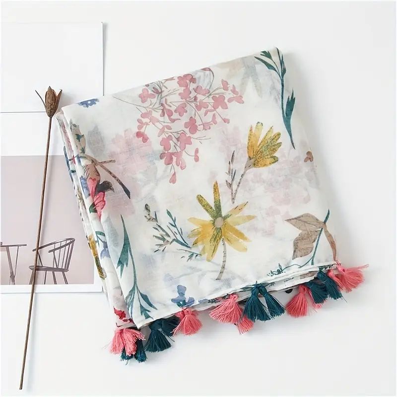 Nora | Vintage Floral Print Scarf