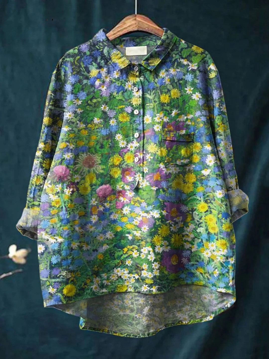 Emery | Vintage Floral Art Print Blouse