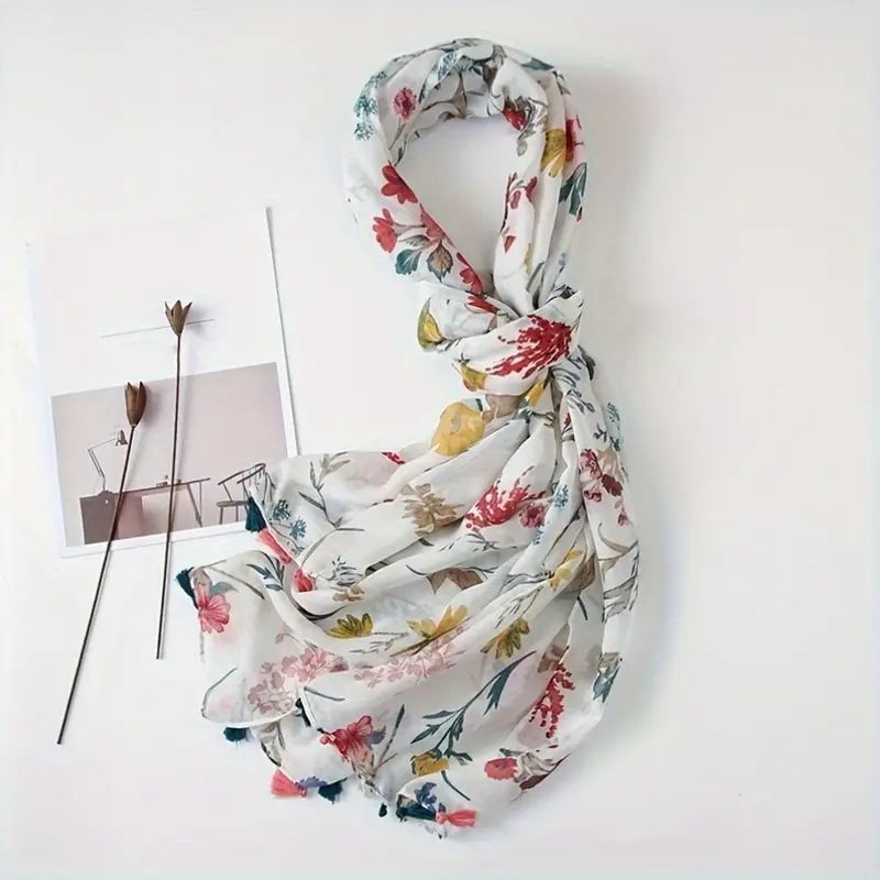 Nora | Vintage Floral Print Scarf