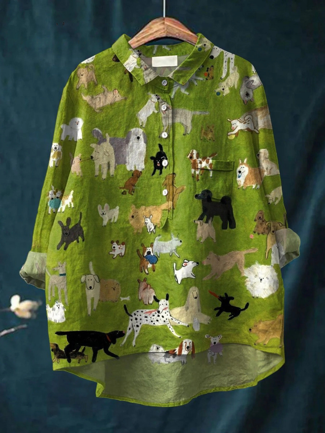 Althea | Cute Dog Art Print Blouse