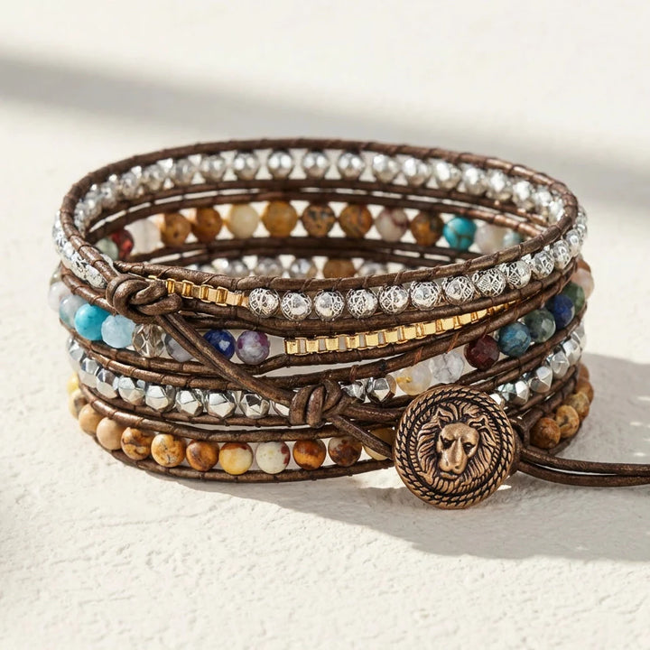 Willow | Vegan Jasper Shield Bracelet