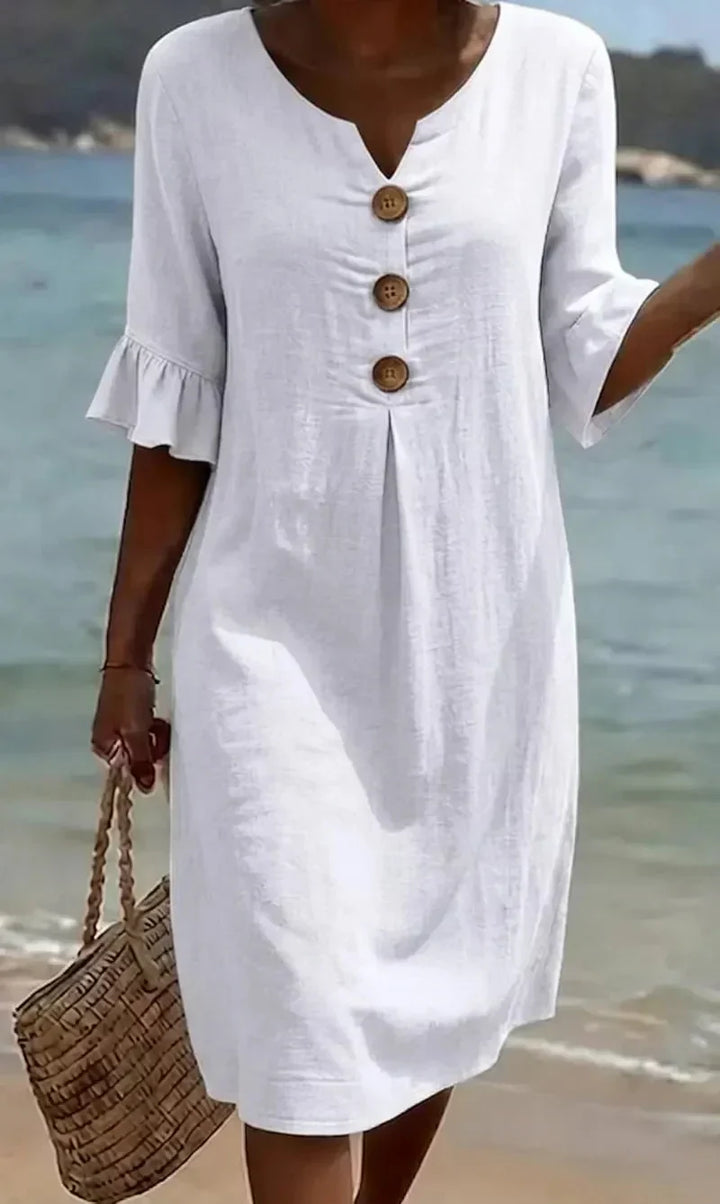 Avira | Summer Dress with Buttons