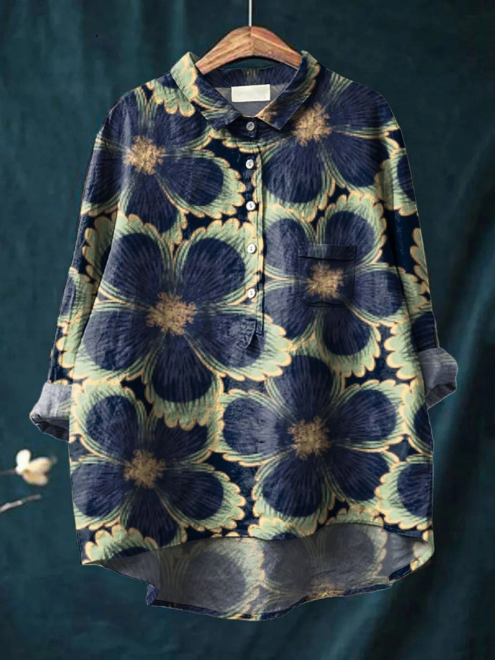 Avielle | Vintage Floral Art Print Blouse