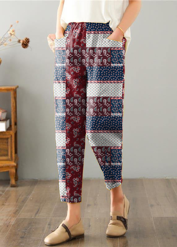 Natürliche gelbe Taschen Baumwolle Leinenhose Sommer