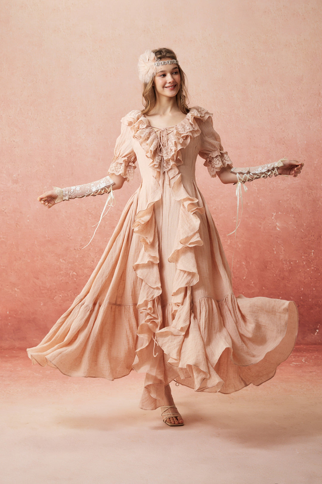 Dewdrops 16 | Maxi Linen Dress Gown