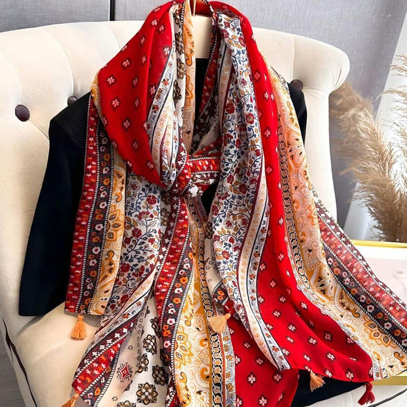 Autumn | Vintage Bohemian Floral Scarf