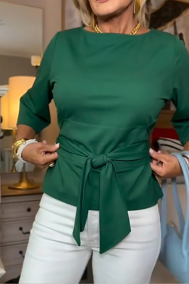 Conception Elegant top with a bow at the waist