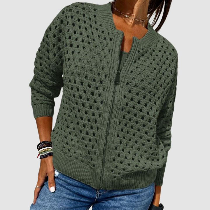 Desiré Premium Knit Cardigan with Zipper