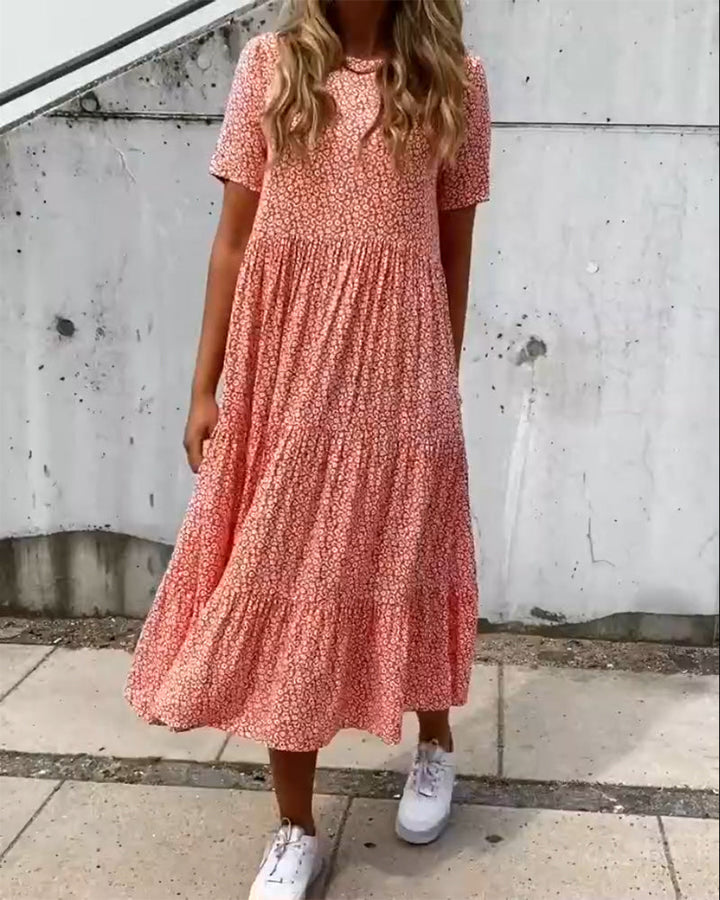 Floral Short Sleeve Dress