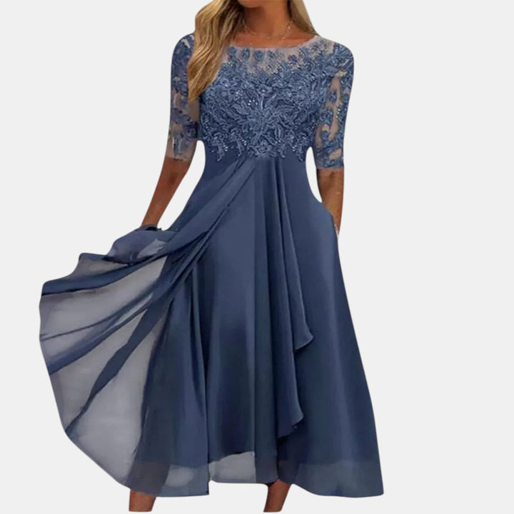 Rhonda Elegant Lace Midi Dress