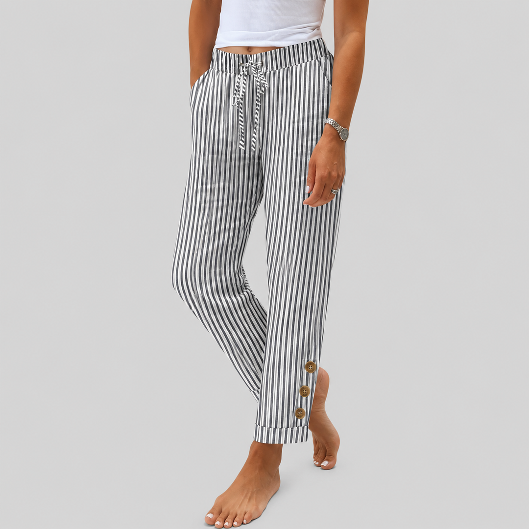 Raquelle - Casual Striped Pants