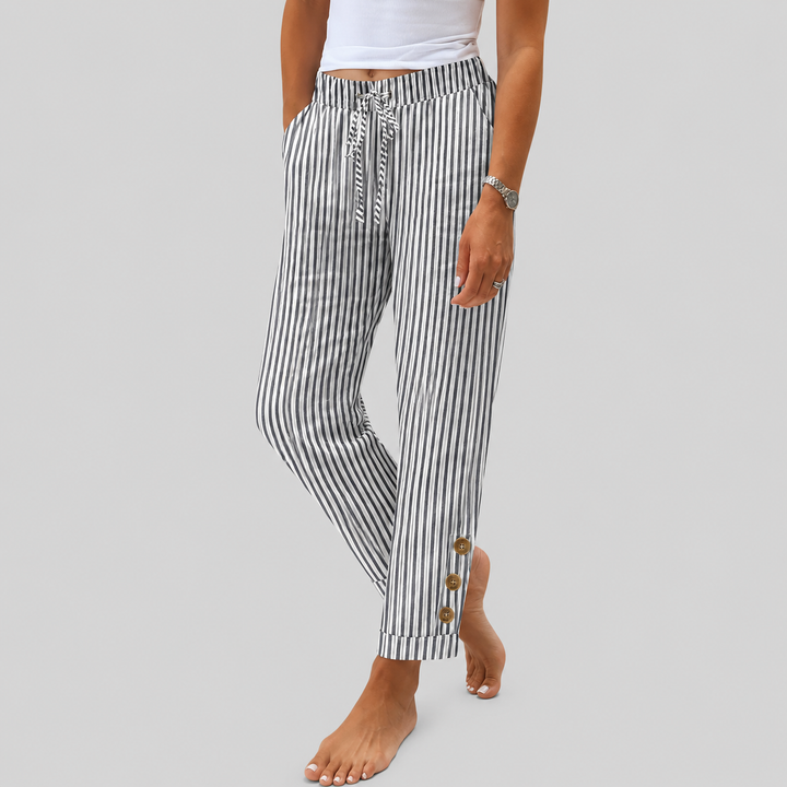 Raquelle - Casual Striped Pants
