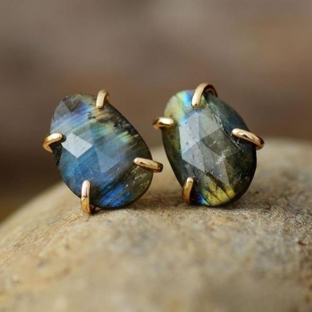 Sage | Spiritual Labradorite Stud Earrings