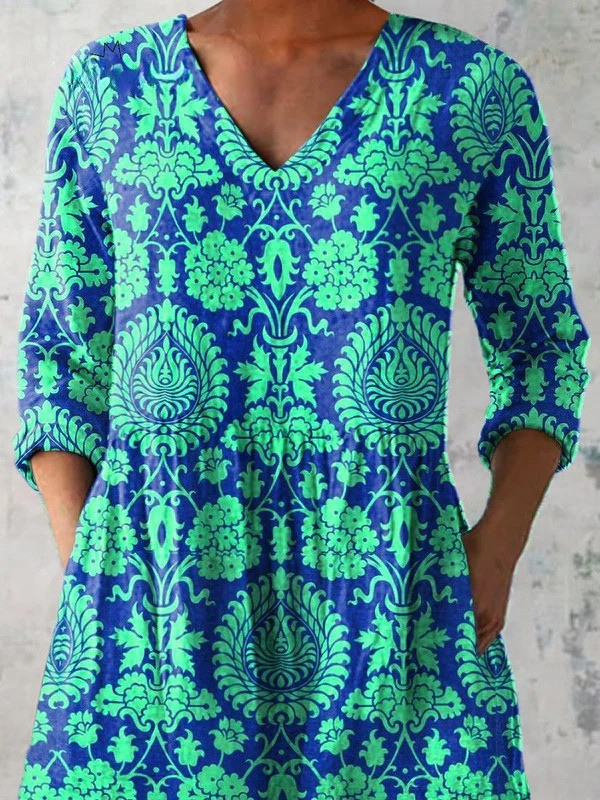 Beatrix | Vintage Long V-Neck Shirt