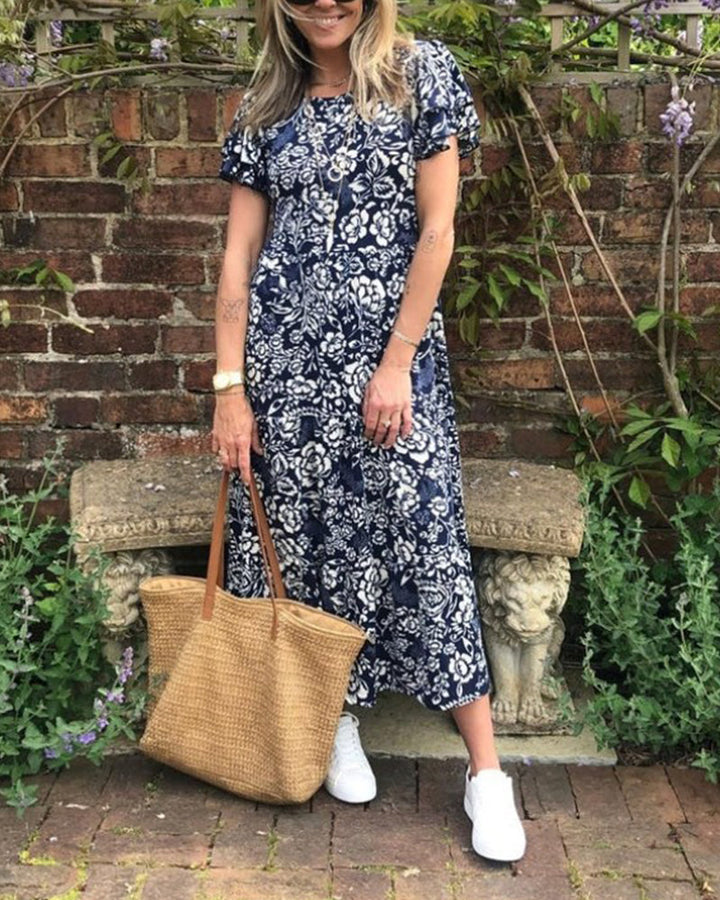 Floral Long Sleeve Maxi Dress