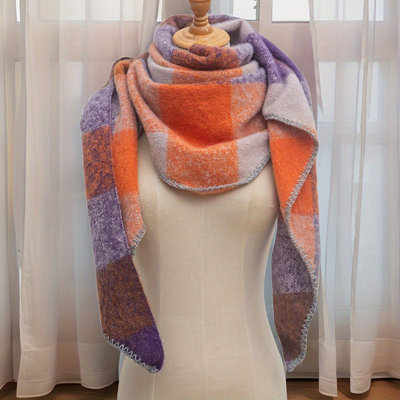 Freya | Warm Plaid Scarf
