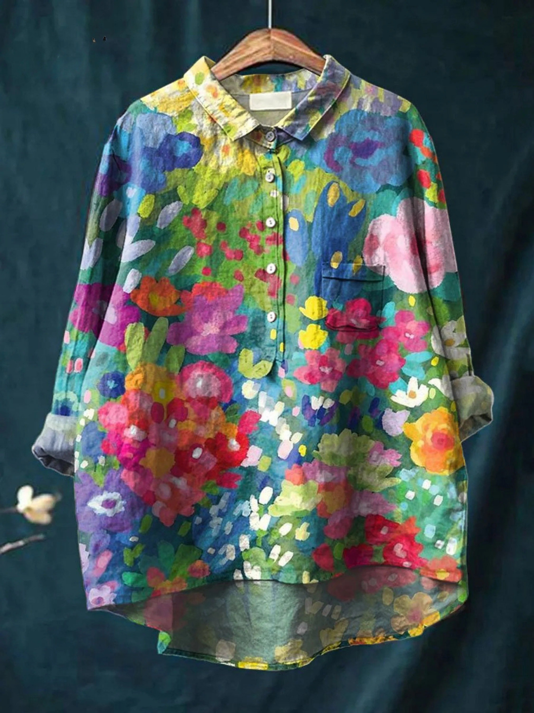 Jasmine | Vintage Lovely Floral Art Print Blouse