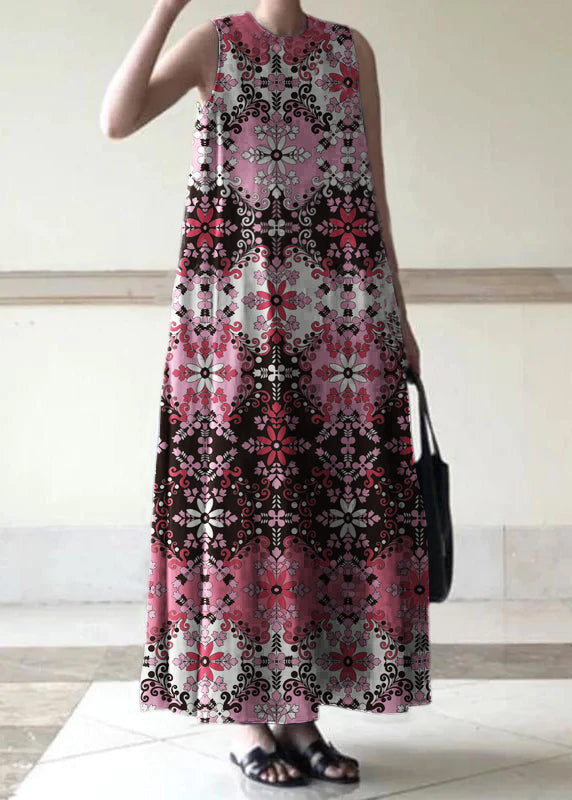 Black Sleeveless Linen Summer Dress