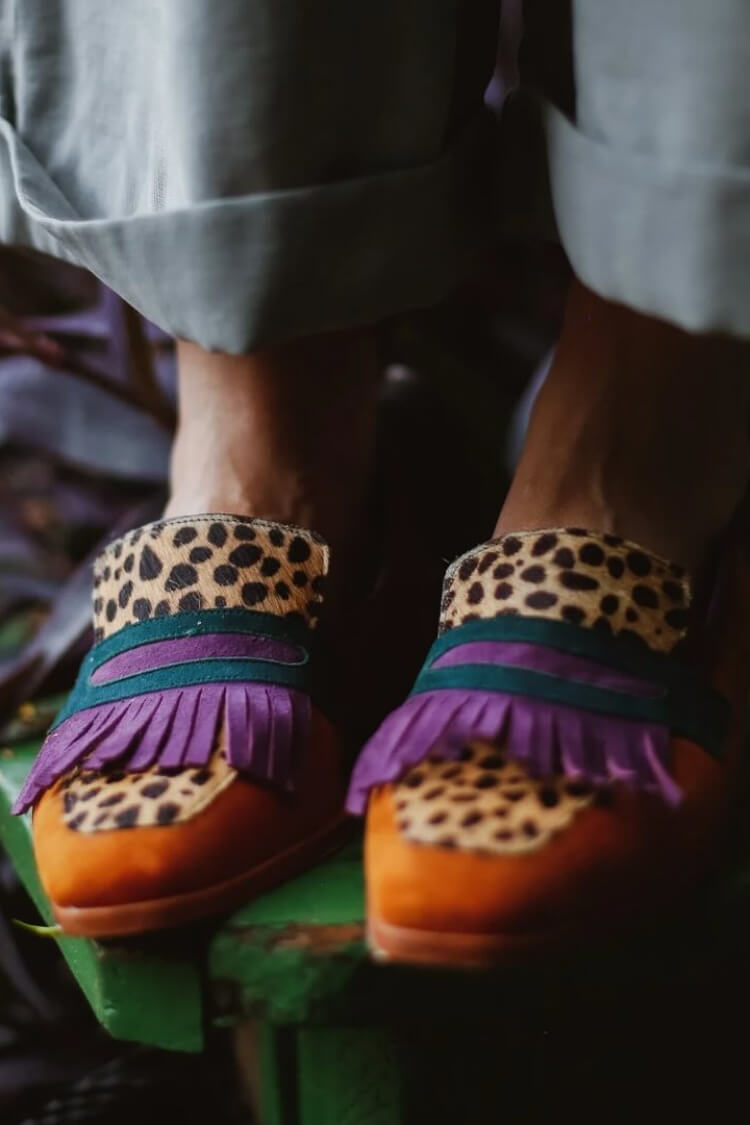 Lena | Fringe Animal Print Loafer