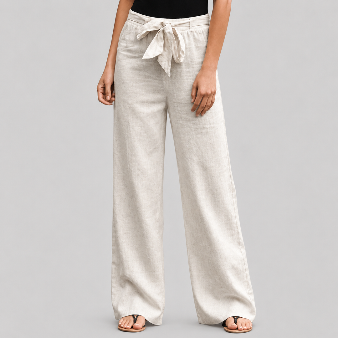 Joleen - Women's Relaxed Pants with Drawstring and Elastic Waist