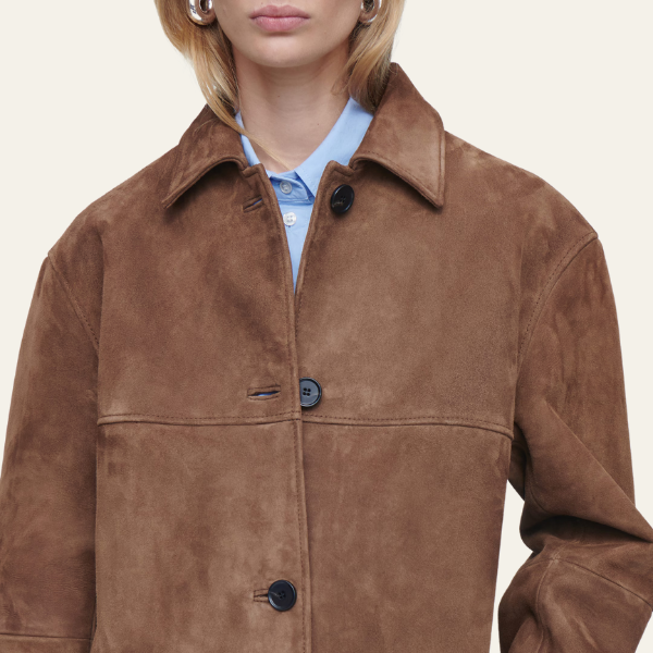 Vivienne | Collared Suede Jacket