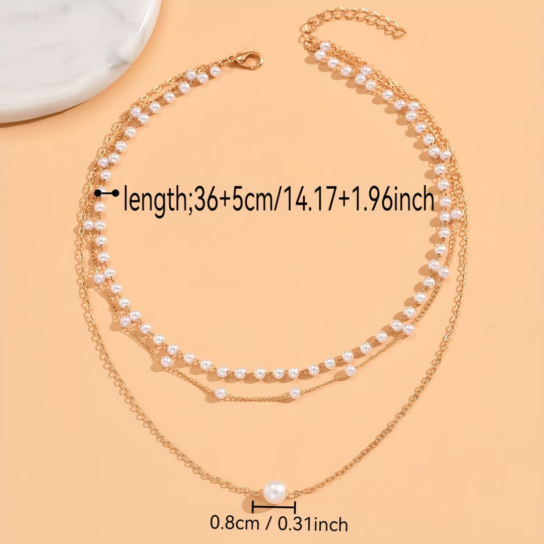Rosamund | The Trinity Pearl Layer Necklace Set