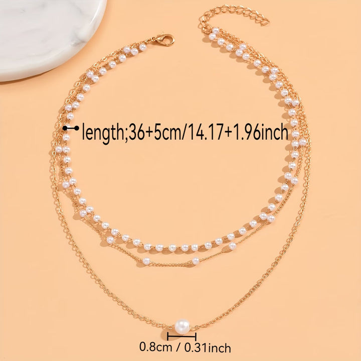 Rosamund | The Trinity Pearl Layer Necklace Set