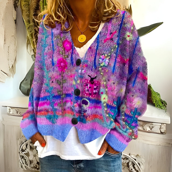 Emma Bohemian Floral Cardigan