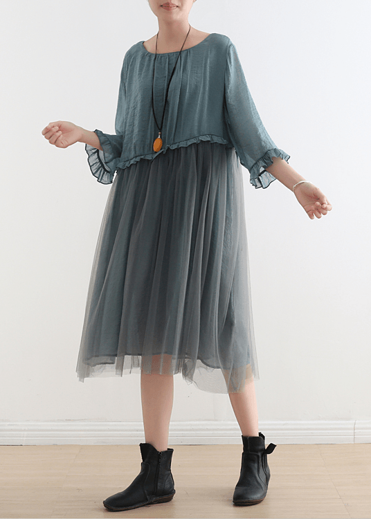 Elegant Maxi Dresses Made of Black Tulle Patchwork Chiffon Summer Dresses - Limited Stock