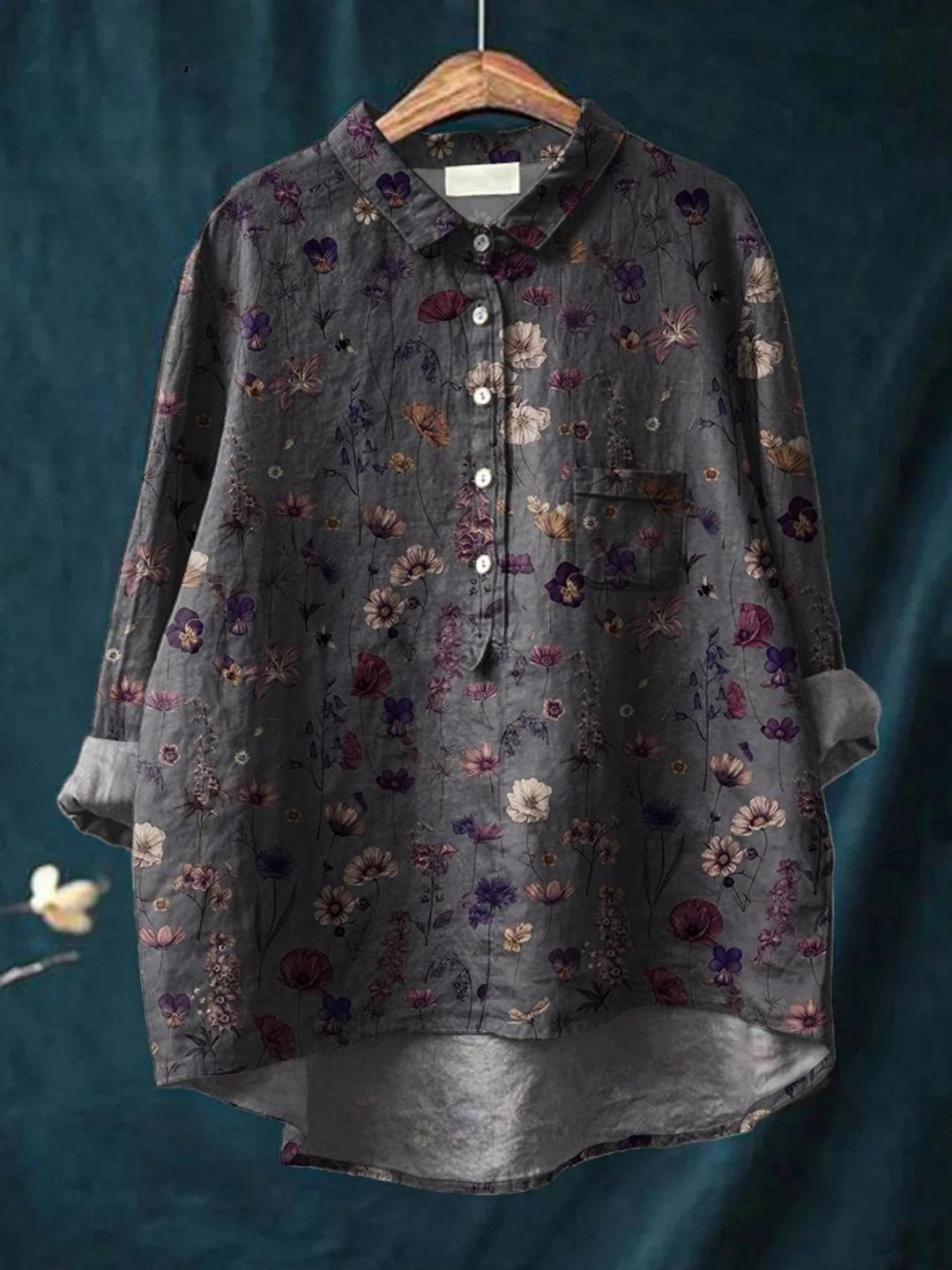 Mallory | Floral Art Print Blouse